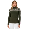 Krimson Klover Sweater Pullover Summit 2.0 Zip Neck (Merinowolle) huntergrün Damen