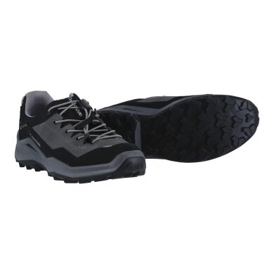 Lowa Wanderschuhe Wandax LO GTX (Veloursleder/Synthetik, wasserdicht) schwarz/grau Kinder