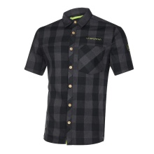 La Sportiva Wanderhemd Nomad (mit Brusttasche) Kurzarm carbongrau/schwarz Herren