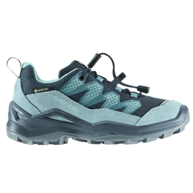 Lowa Wanderschuhe Maddox Pro Low GTX Junior (Textil/Veloursleder, wasserdicht) navyblau/eisblau Kleinkinder