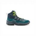 Lowa Wanderschuhe Maddox Pro Mid GTX Junior (Textil/Veloursleder, wasserdicht) petrolgrün/limone Kinder