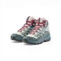 Lowa Wanderschuhe Maddox Pro Mid GTX Junior (Textil/Veloursleder, wasserdicht) petrol/pink Kinder