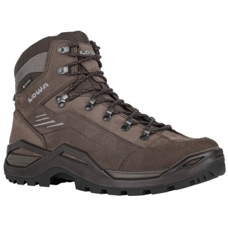 Lowa Wanderschuhe Renegade Evo Mid GTX (All-Terrain, Nubukleder, wasserdicht) espressobraun/seegras Herren
