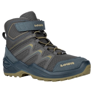 Lowa Winterschuhe Maddox Warm Mid GTX (Textil/Synthetik, wasserdicht) 2024 petrol/senf Kleinkinder