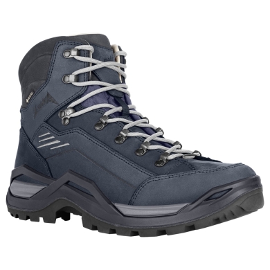 Lowa Wanderschuhe Renegade 100 GTX Mid (All-Terrain, Nubukleder, wasserdicht) navyblau/asphalt Herren