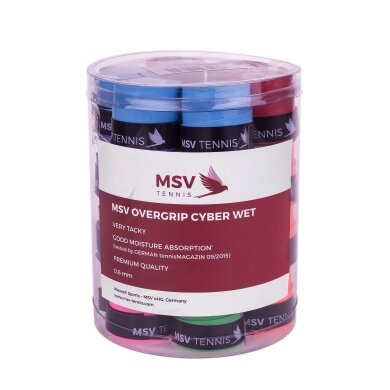 MSV Overgrip Cyber Wet 0.6mm (Schweissabsorption/Haltbarkeit) sortiert 24er Box