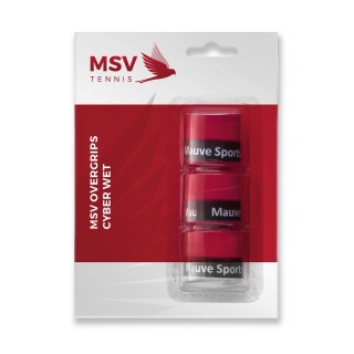 MSV Overgrip Cyber Wet 0.6mm (Schweissabsorption/Haltbarkeit) rot 3er