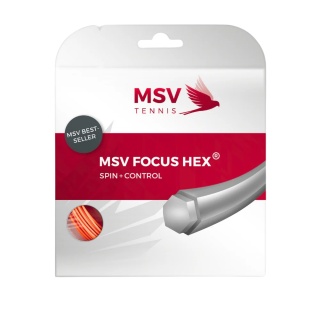 MSV Tennissaite Focus Hex (Haltbarkeit+Spin) orange 12m Set
