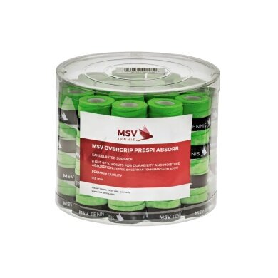 MSV Overgrip Prespi Absorb 0.6mm (Schweissabsorption/Komfort) grün 60er Box