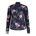 Maloja Halfzip-Langarmshirt SawangM Adventure Midlayer Shirt (warm, 4-Wege-Stretch) navyblau/blume Damen