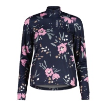 Maloja Halfzip-Langarmshirt SawangM Adventure Midlayer Shirt (warm, 4-Wege-Stretch) navyblau/blume Damen