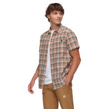 Mammut Wanderhemd Trovat Summer Kurzarm (Baumwolle-Mischung) rot/sagegrün Herren