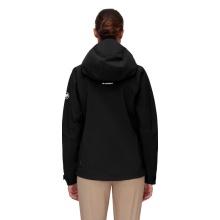 Mammut Wanderjacke Alto Guide Hardshell Hooded (atmungsaktiv, wasserdicht, PFC-frei) schwarz Damen