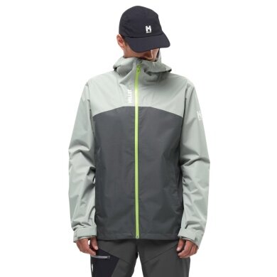 Millet Regenjacke Seneca 2.5 Lagen (wasserdicht, atmungsaktiv) hellgrün/grau Herren