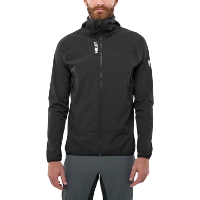 Millet Softshelljacke Kamet XCS Light Hoodie (atmungsaktiv, optimale Bewegungsfreiheit) schwarz Herren