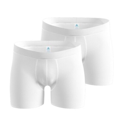 Odlo Unterwäsche Boxershort Active Light (leicht, atmungsaktiv) weiss Herren - 2er Pack