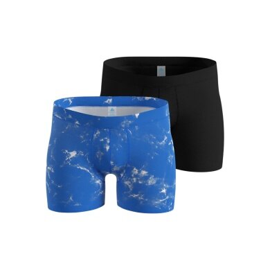 Odlo Unterwäsche Boxershort Active Light Graphic (leicht, atmungsaktiv) blau/schwarz Herren - 2er Pack