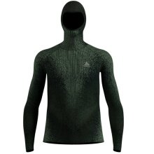 Odlo Funktionsunterwäsche Langarmshirt Performance Warm Blackcomb mit Gesichtsschutz dunkelgrün Herren