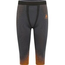 Odlo Funktionsunterwäsche 3/4 Hose Performance Warm Blackcomb (nahtlos, Bewegungsfreiheit) blau/orange Herren