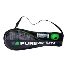 Pure4Fun Speedbadminton-Set (2xAlu-Schläger, 3xSpeeder, 8xMarkierungshütchen, Tasche)