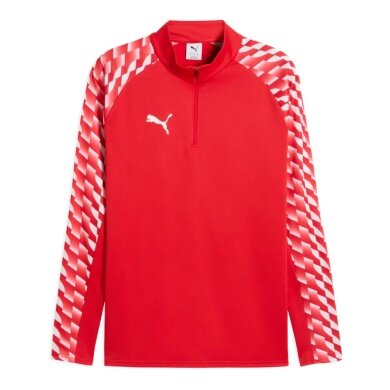 Puma Sport-Langarmshirt teamLIGA26 Training 1/4 Zip Top (100% rec. Polyester, atmungsaktiv) rot Herren