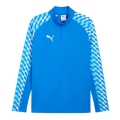 Puma Sport-Langarmshirt teamLIGA26 Training 1/4 Zip Top (100% rec. Polyester, atmungsaktiv) blau Herren