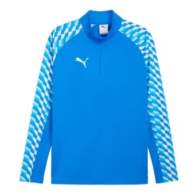 Puma Sport-Langarmshirt teamLIGA26 Training 1/4 Zip Top (100% rec. Polyester, atmungsaktiv) blau Herren