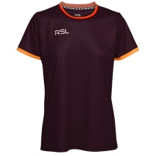 RSL Sport-Shirt Draco (100% Polyester, atmungsaktiv) winerot Damen