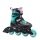 Rollerblade Inline Skates Fury (Rollen: 72mm/80A, Kugellager: SG3) schwarz/blaugrün Kinder