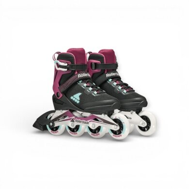 Rollerblade Inline Skates Macroblade 84 (Rollen: 84mm/84A, Kugellager: SG7) schwarz/burgund/oceangrün Damen