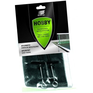 Sunflex Tischtennisnetz Hobby schwarz (einfache Ausführung mit Nylonnetz)