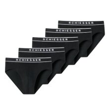 Schiesser Unterwäsche Slip Rio Organic Cotton Webgummibund 95/5 schwarz Herren - 5 Stück
