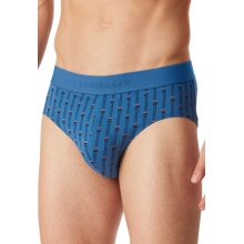 Schiesser Unterwäsche Slip Rio Organic Cotton 95/5 mehrfarbig navyblau/blau Herren - 3 Stück