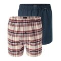 Schiesser Unterwäsche Boxershorts Webware X-Mas mehrfarbig dunkelblau/braun Herren - 2 Stück