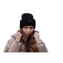 Smith&Miller Strickmütze (Beanie) Vermilion - Materialmix schwarz - 1 Stück