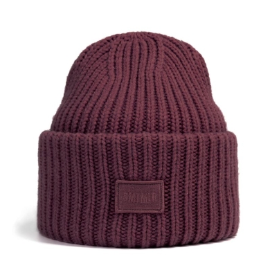 Smith&Miller Strickmütze (Beanie) Vermilion - Materialmix winerot- 1 Stück