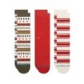 Stance Tagessocke Cabin Days Crew olive/rot/weiss - 3 Paar