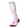 STOX Energy Socks Laufsocke Kompression Running Socks (fördert Durchblutung) weiss/bordeauxrot Damen - 1 Paar