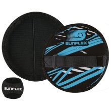 Sunflex Schlägerset Sure Catch Action Pro (2 Klett-Handschuhe, 1 Ball) schwarz/blau