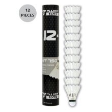 Talbot Torro Badmintonbälle HIT 750 Naturfeder weiss Dose 12er