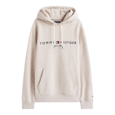 Tommy Hilfiger Kapuzenpullover Flex-Fleece Logo Hoodie (Baumwollmix) beige/pebble Herren