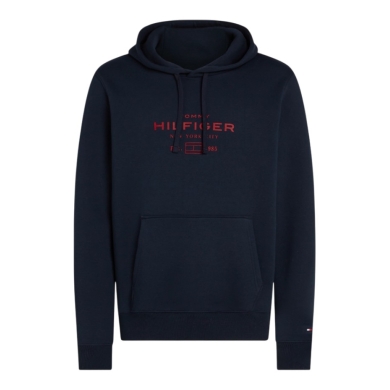 Tommy Hilfiger Kapuzenpullover Oval Graphic Hoodie (Baumwollmix) dunkelblau Herren