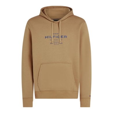 Tommy Hilfiger Kapuzenpullover Oval Graphic Hoodie (Baumwollmix) camelbraun Herren