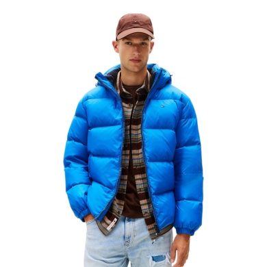 Tommy Jeans Winter-Daunenjacke Essential Down Jacket EXT mit Kapuze (warm, wasserabweisend) indigoblau Herren
