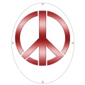 Tourna Logoschablone Tennis - Motiv Peace