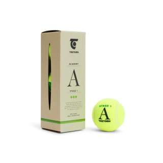 Tretorn Methodikbälle Stage 1 Academy (grüner Punkt) gelb Verpackung 3er