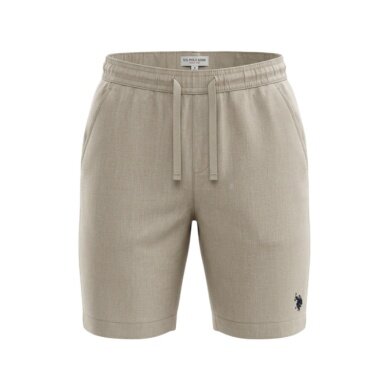 U.S. Polo Assn. Freizeithose Linen Shorts (Materialmix) kurz beige Herren