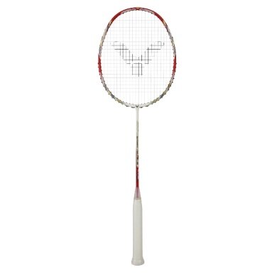 Victor Badmintonschläger DX-Light Fighter 50D (ausgewogen/steif) weiss/rot/gold - besaitet -