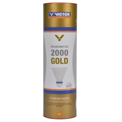 Victor Badmintonbälle Shuttle 2000 Nylon Dose weiss 6er