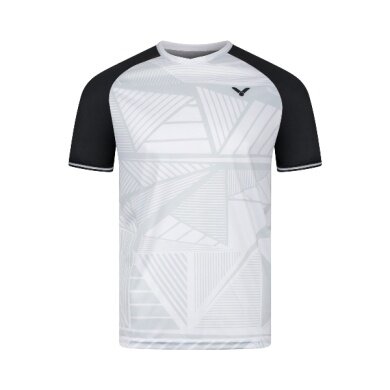 Victor Sport-Tshirt T-63101 A (100% Polyester) weiss/schwarz Jungen